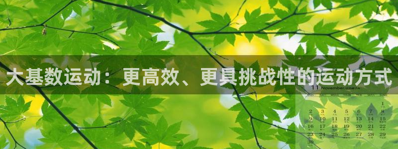 征途国际代理：大基数运动：更高效、更具挑战性的运动方式